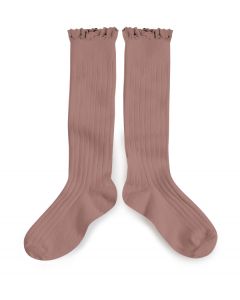 Collegien Josephine Knee High Socks | Lace Trim | Praline