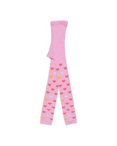 Funky Legs - Heart Footless Tights - Pink