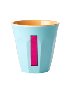 Rice Melamine Cup | Letter I in Mint