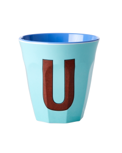 Rice Melamine Cup | Letter O in Green