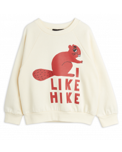 Mini Rodini | Beaver Hike Sweatshirt | Off White