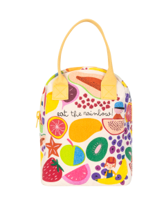 FLUF Eat the Rainbow Lunch Bag with Zipper | 100% Organic Cotton | SKiN&BLiSS