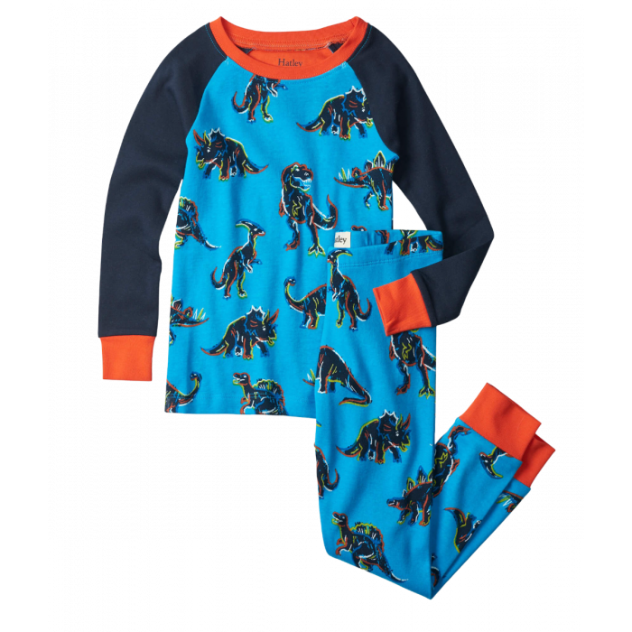 Hatley Organic Cotton Pyjamas Friendly Dinos 